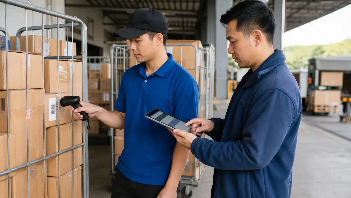 quét mã khi bàn giao kiện hàng