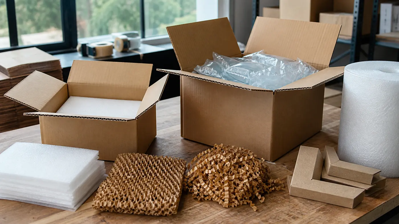 Thùng carton và vật liệu chèn lót hàng hóa